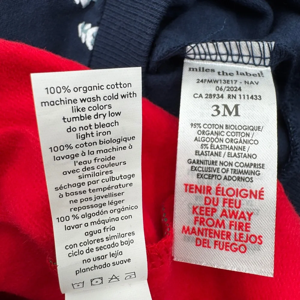NEW Miles the Label Monica Andy Baby 3M Holiday Outfit Set 2 Piece Bundle Mickey